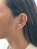 Earcuff Zircones Esmeralda Dorado
