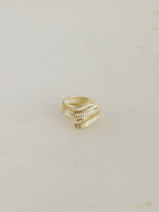 Earcuff Hoja Dorado Rodio