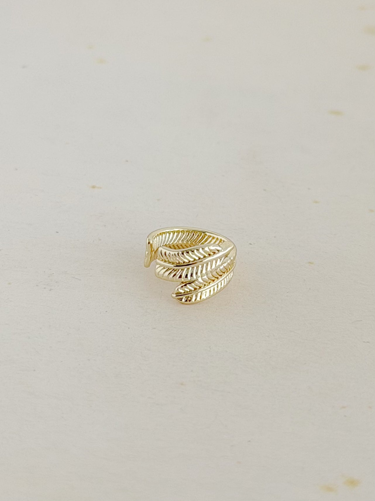 Earcuff Hoja Dorado Rodio