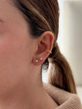 Earcuff Eslabones Dorado Rodio