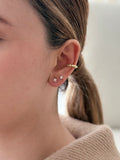 Earcuff Diamantado Dorado Rodio