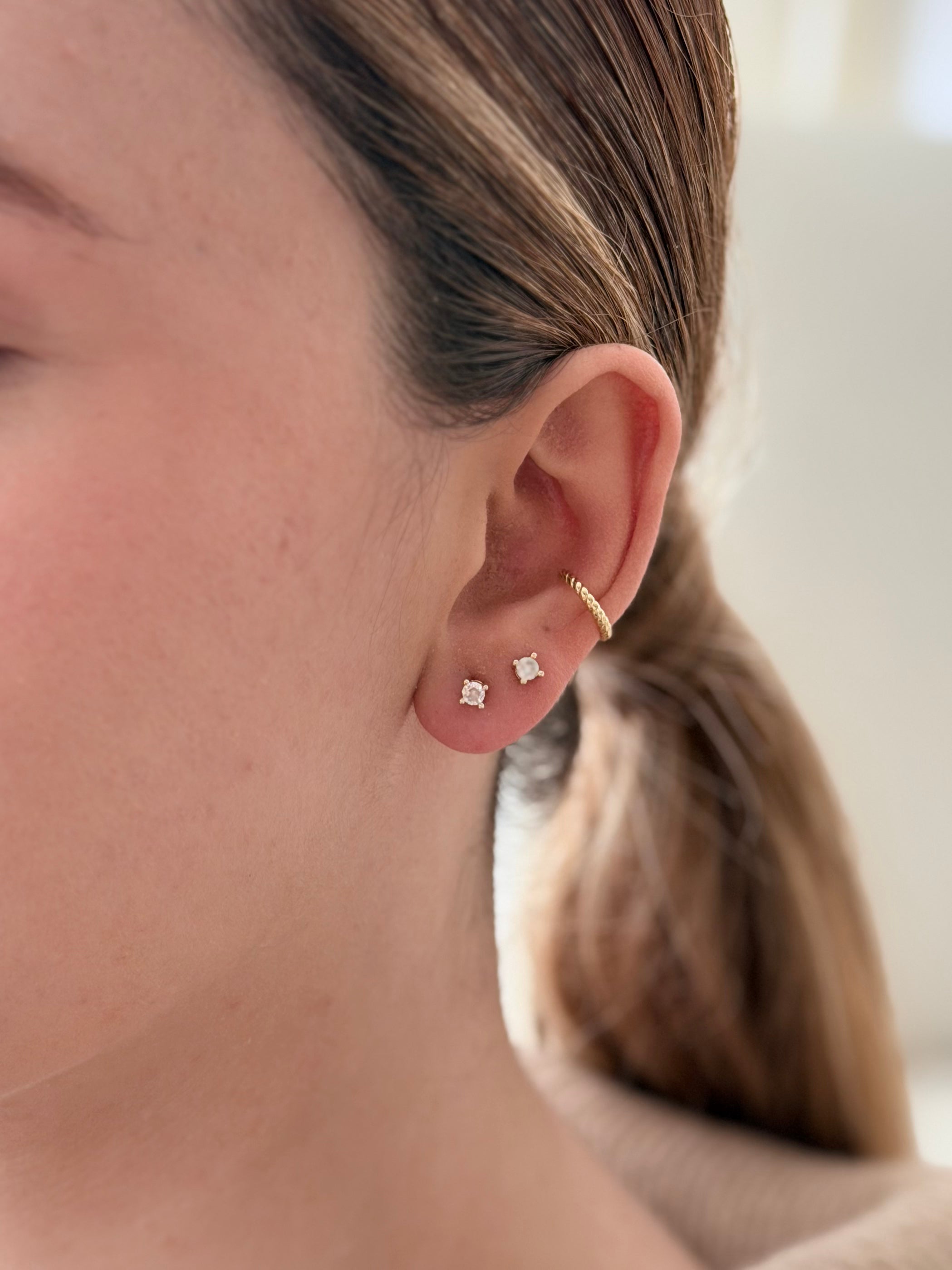 Earcuff Entorchado Rodio