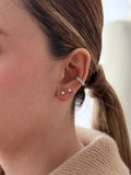 Earcuff Plateado Martillado Rodio