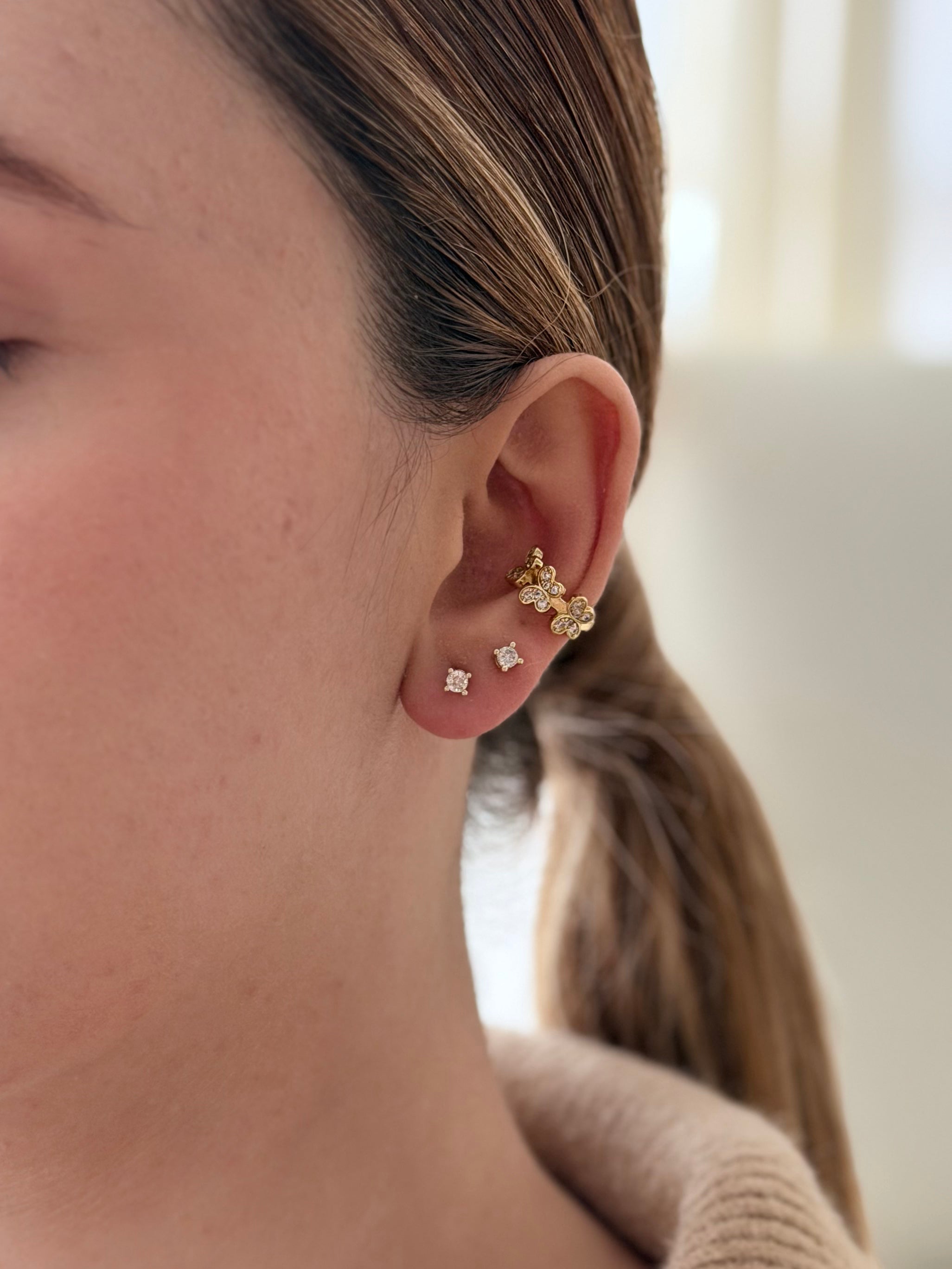 Earcuff Mariposas Microzircon Rodio