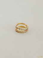 Earcuff Doble Microzircon Rodio