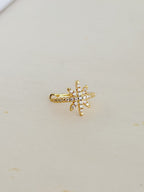 Earcuff Destello Microzircon Rodio