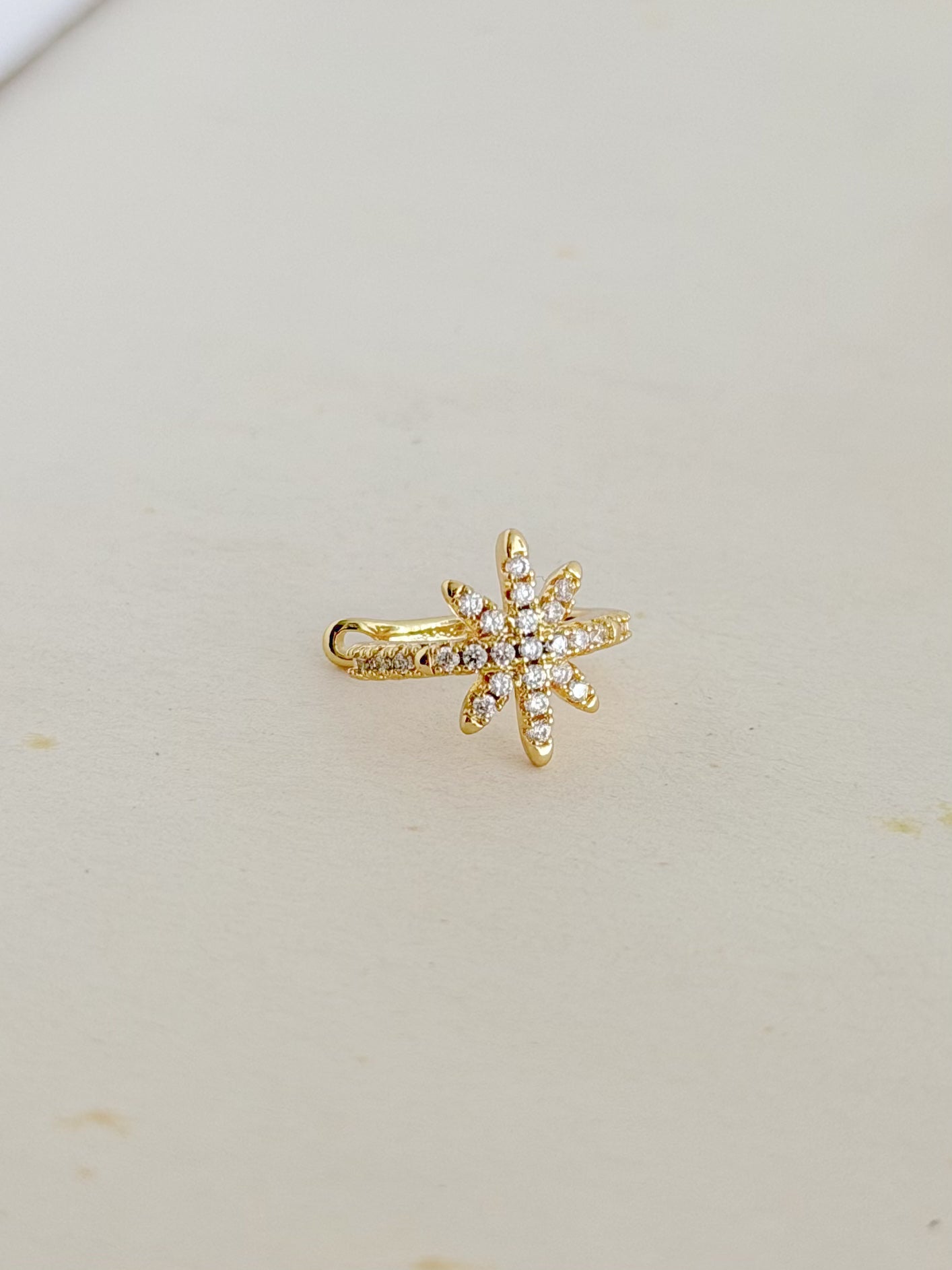 Earcuff Destello Microzircon Rodio