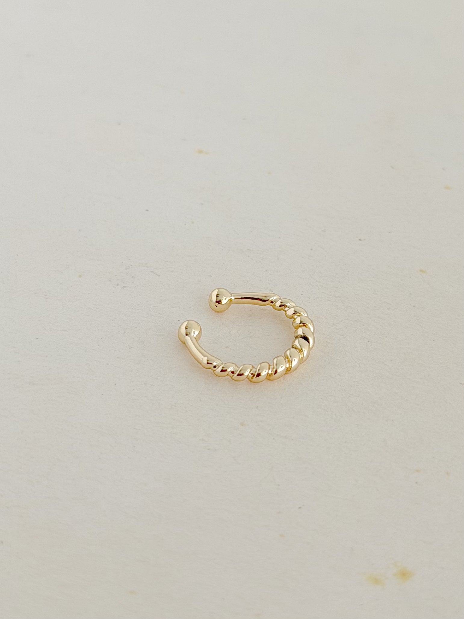 Earcuff Entorchado Rodio