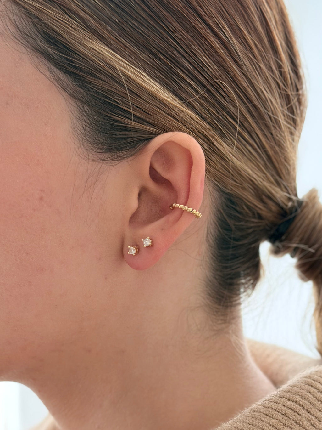 Earcuff Entorchado Rodio