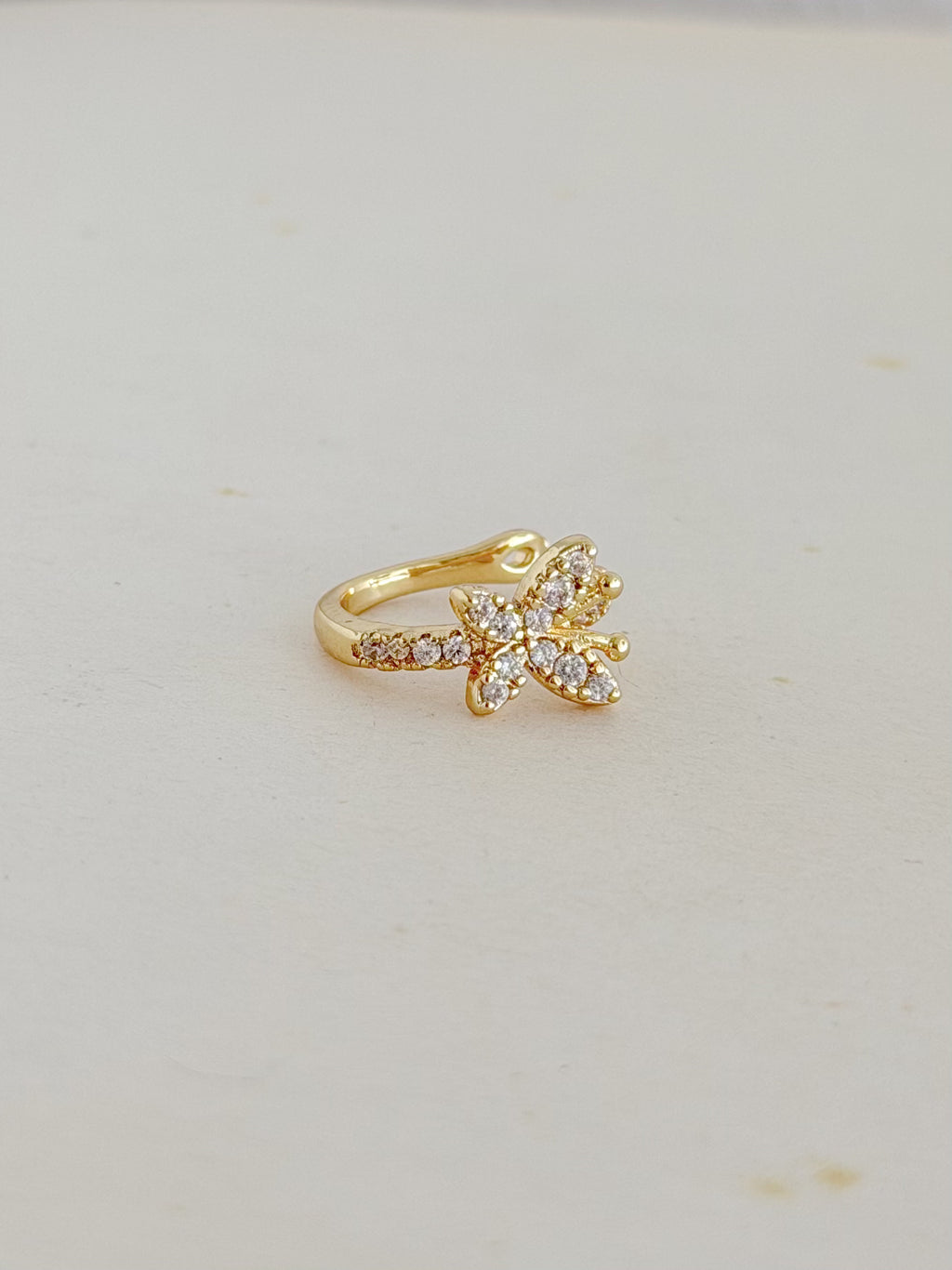 Earcuff Mariposa Microzircon Rodio