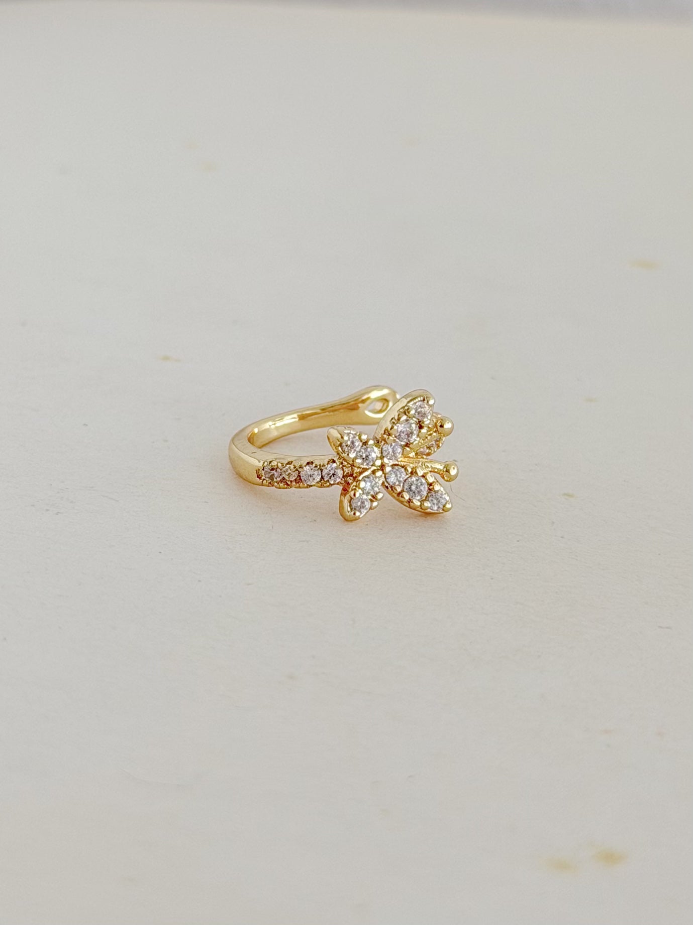 Earcuff Mariposa Microzircon Rodio