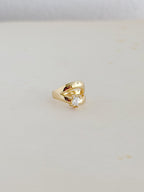 Earcuff Doble Zircon Rodio