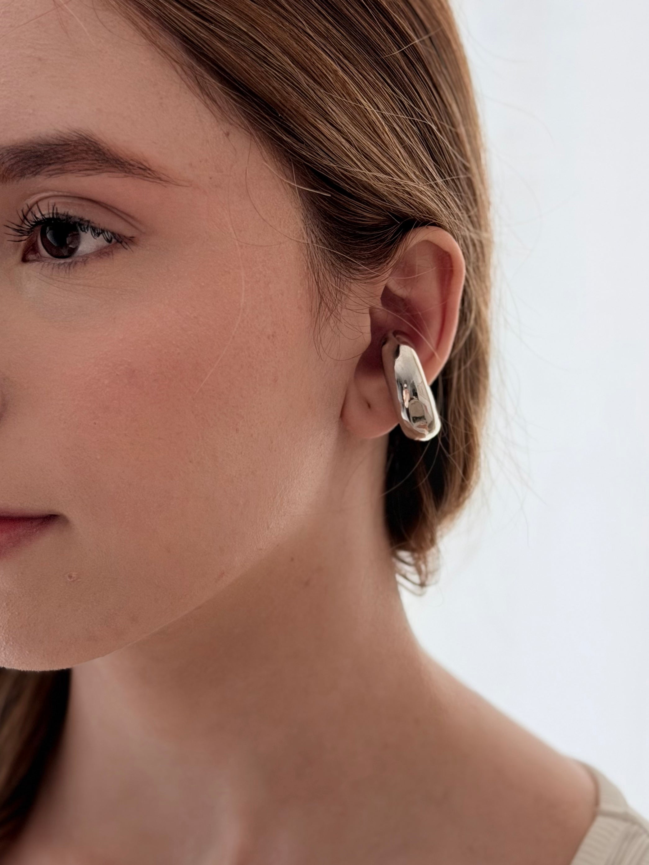 Earcuff Chunky Plateado