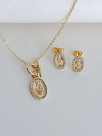 Juego Virgen Auxiliadora Microzircones