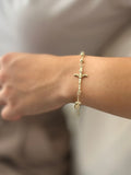 Pulsera Denario Rodio