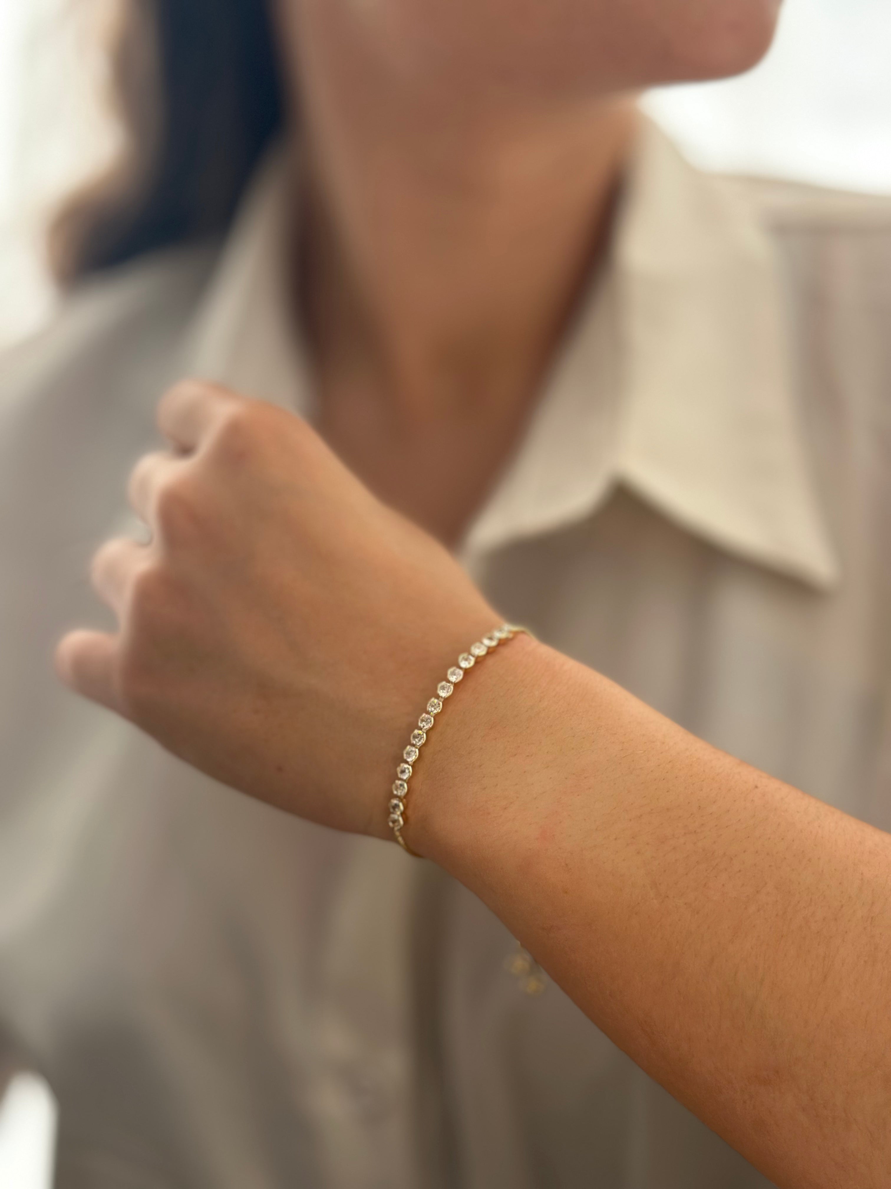 Pulsera Zircón Rodio