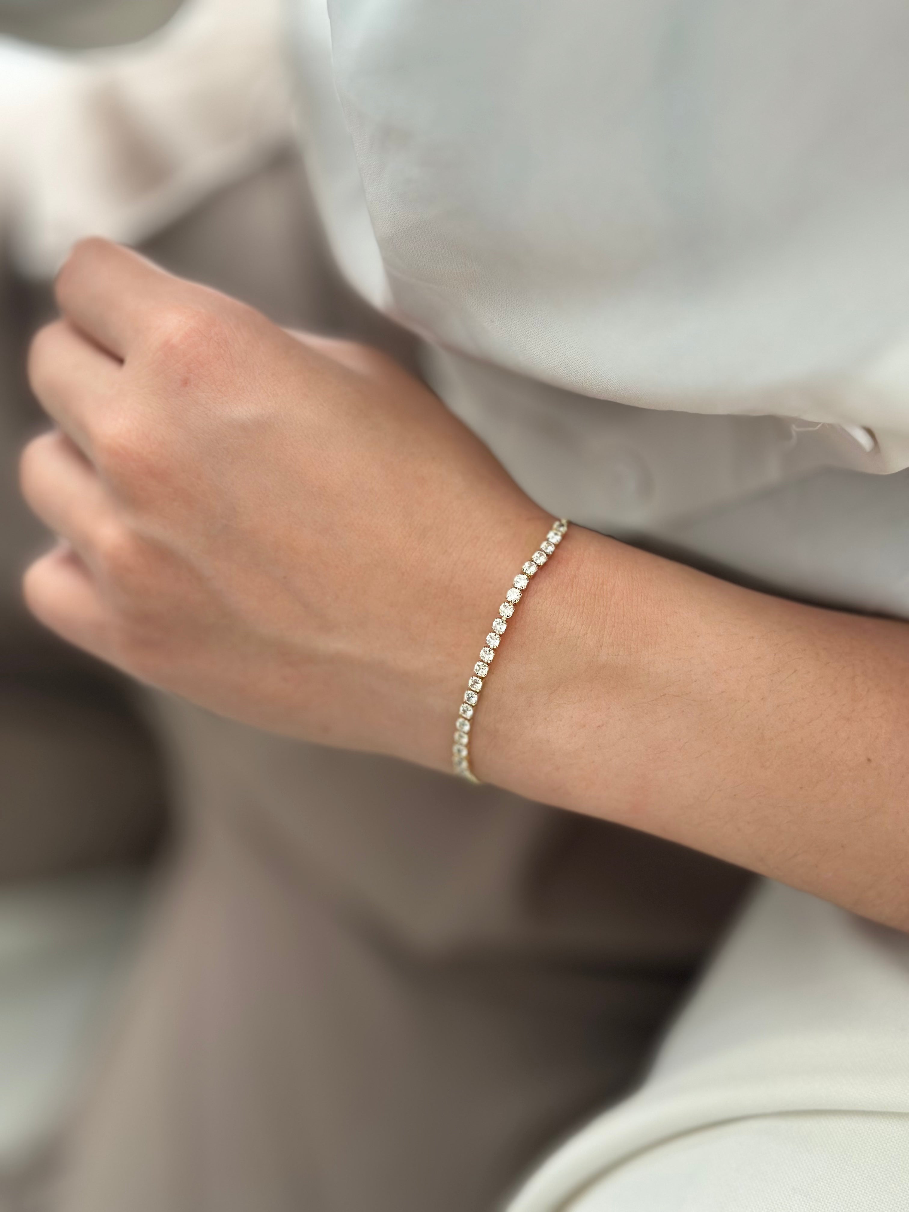 Pulsera Línea Rodio
