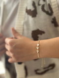Pulsera Corazones Zircón Rodio
