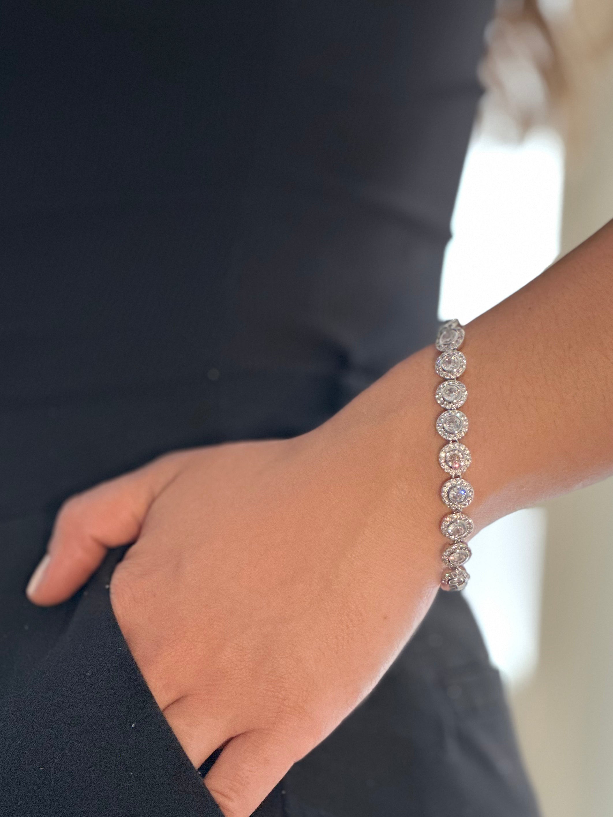 Pulsera Angelic Swk Broche Graduable Plateado