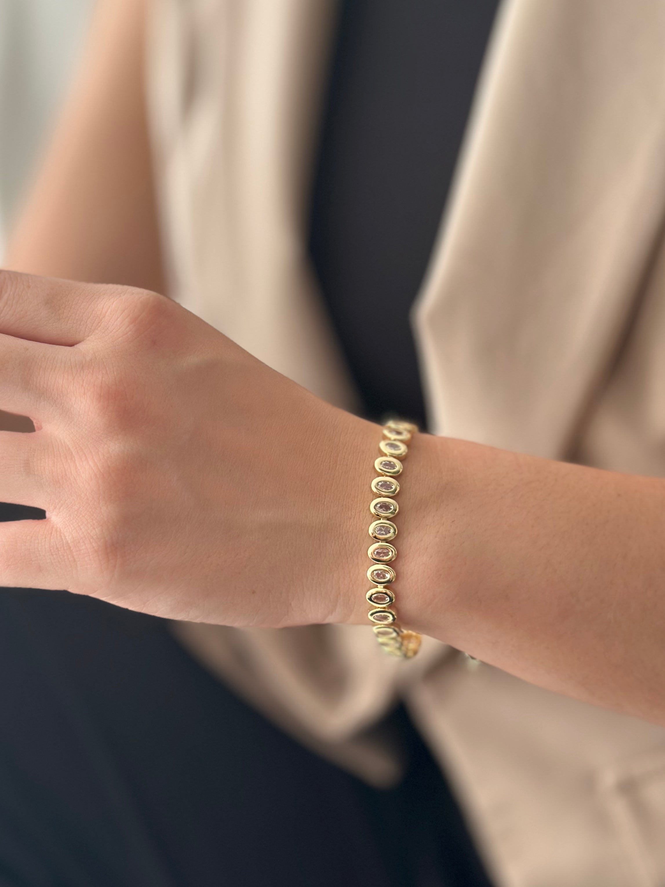 Pulsera Ovalos Zircones