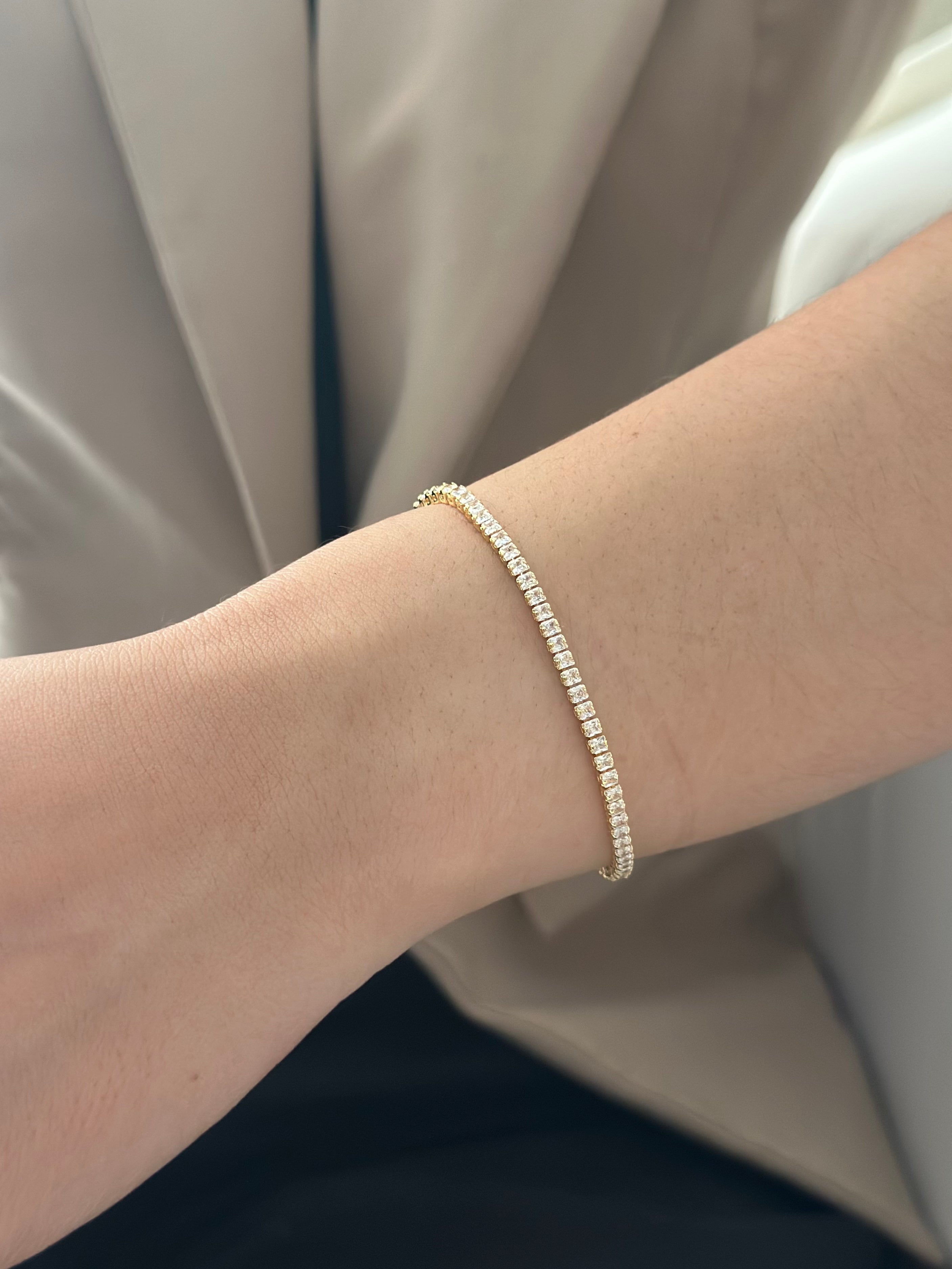 Pulsera Tipo Tennis Broche Tradicional
