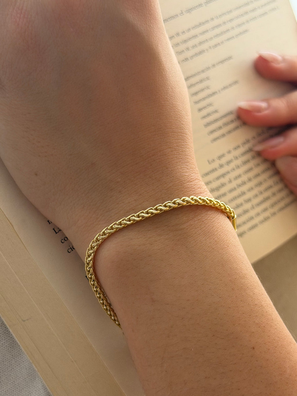 Pulsera Rodio Foxtail Dorado