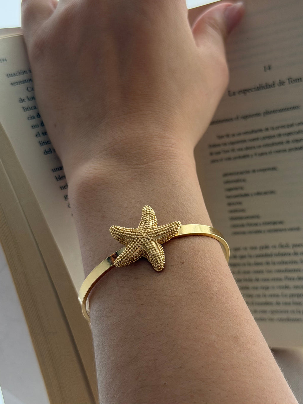 Pulsera Aro Rodio Estrella De Mar
