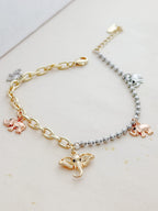 Pulsera 3 Oros Elefantes Rodio