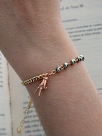Pulsera 3 Oros Peace And Love Rodio