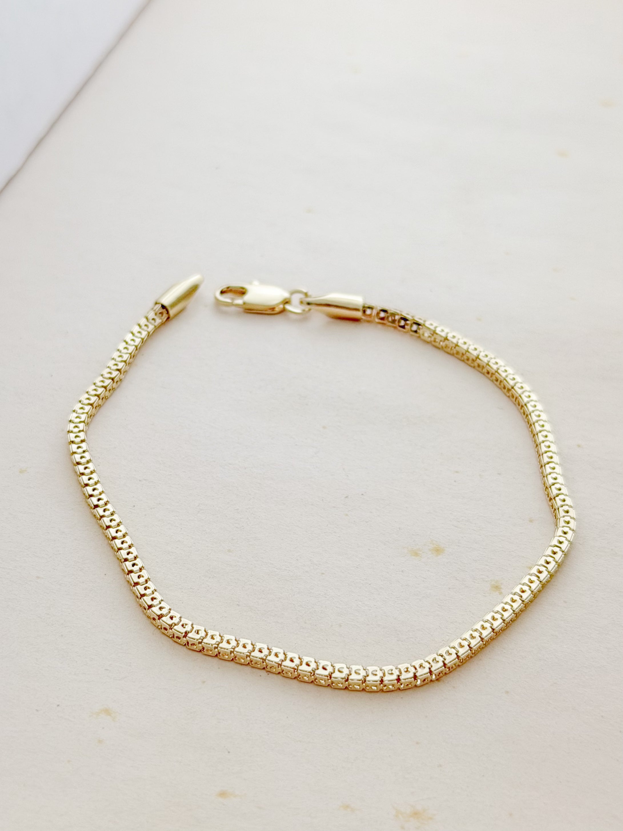 Pulsera Veneciana Gruesa Rodio