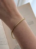 Pulsera Veneciana Gruesa Rodio