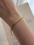 Pulsera Veneciana Gruesa Rodio