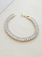 Pulsera Baguette Dorado Rodio