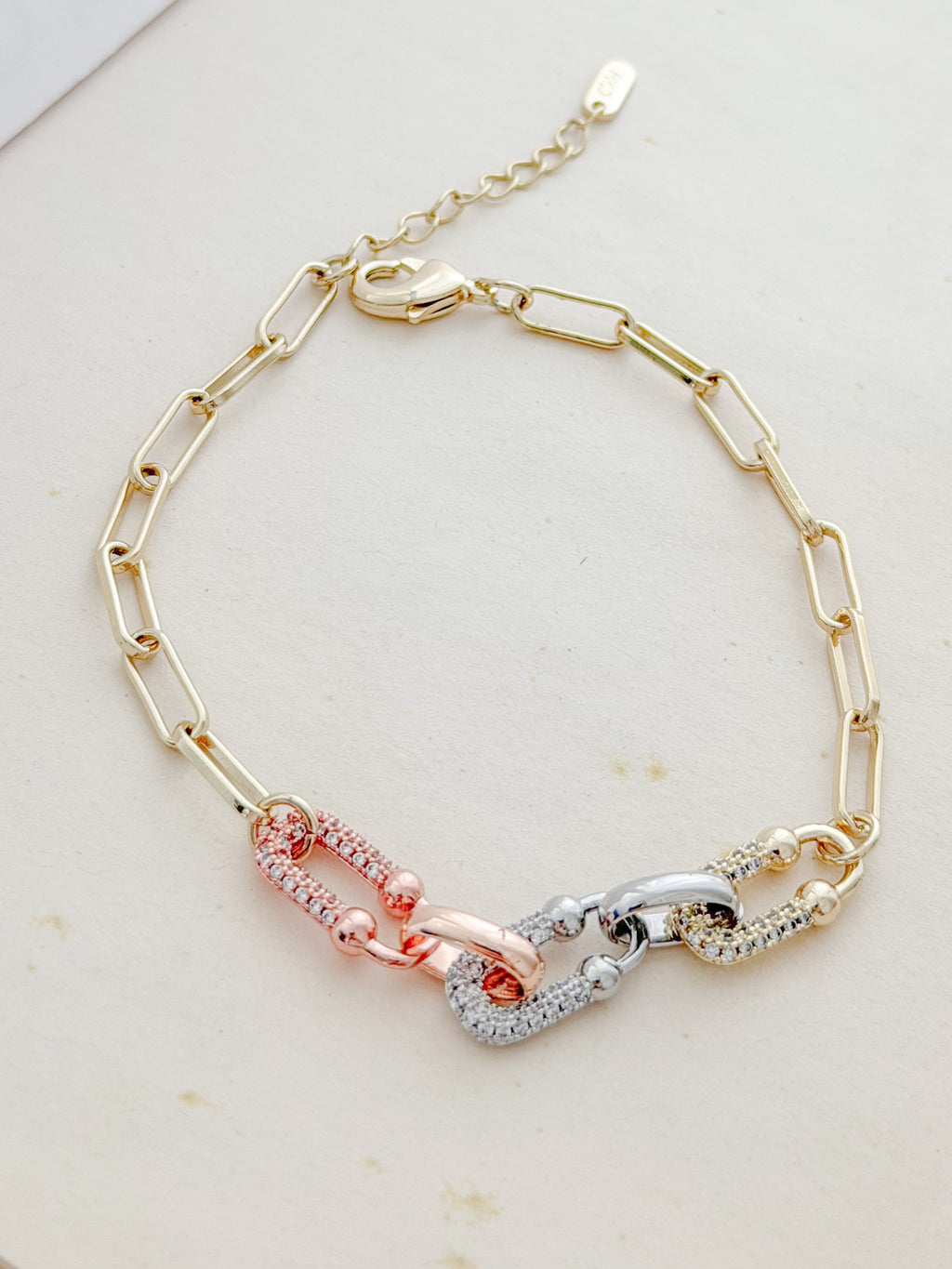 Pulsera Tiff 3 Oros Rodio