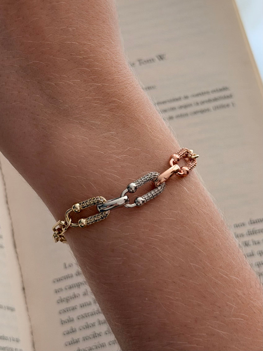 Pulsera Tiff 3 Oros Rodio