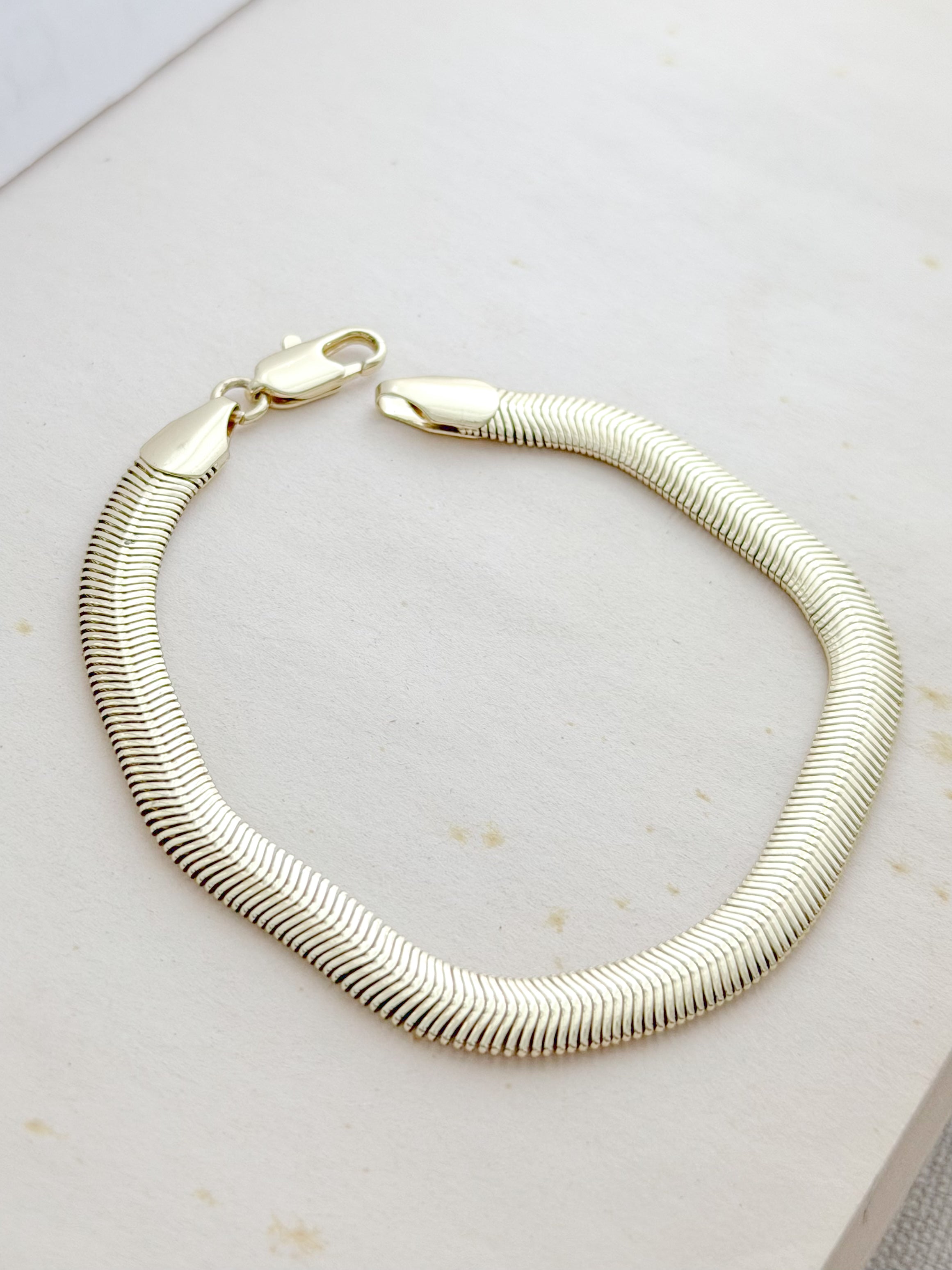 Pulsera  Snake Gruesa Rodio