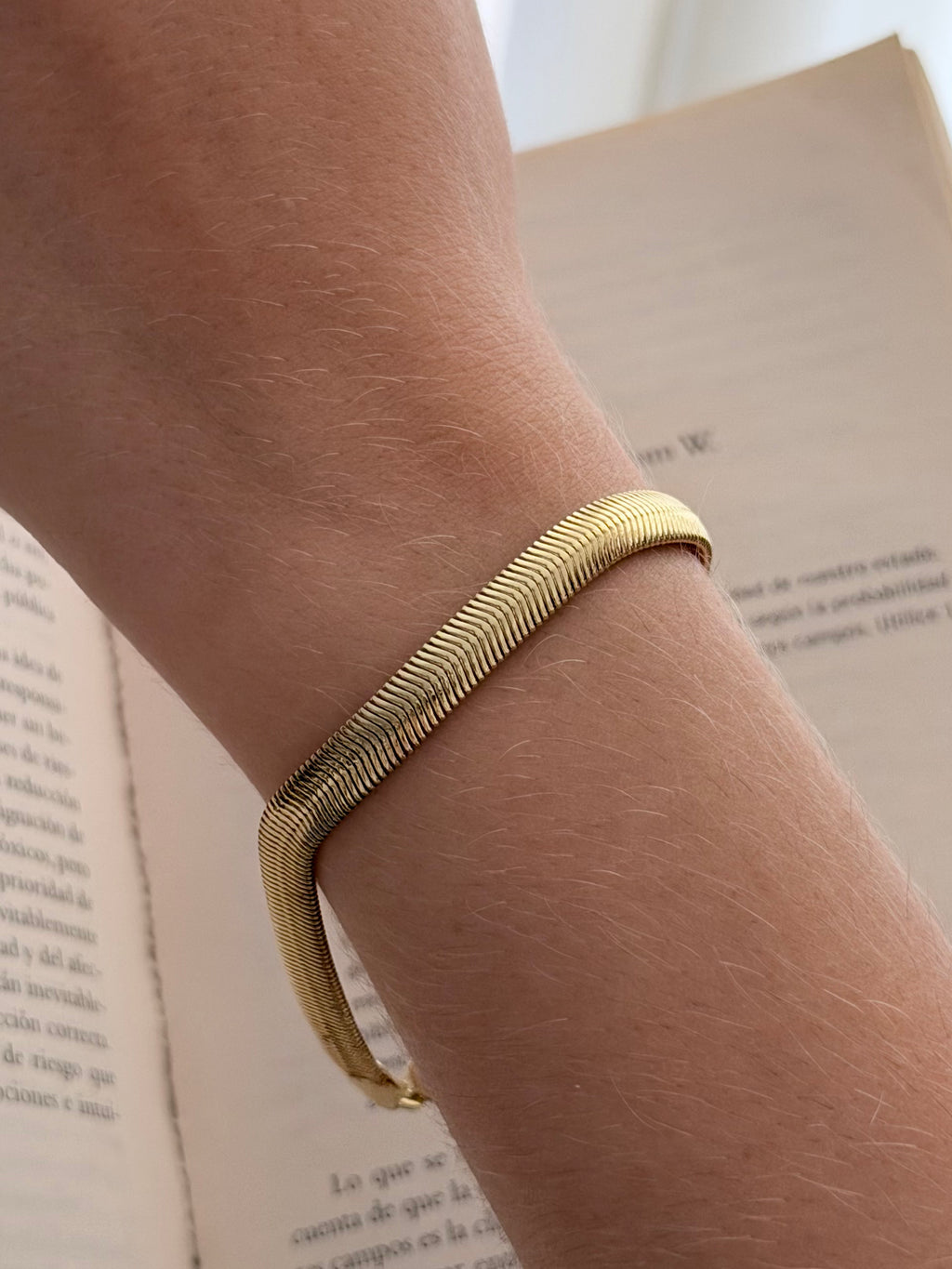 Pulsera  Snake Gruesa Rodio