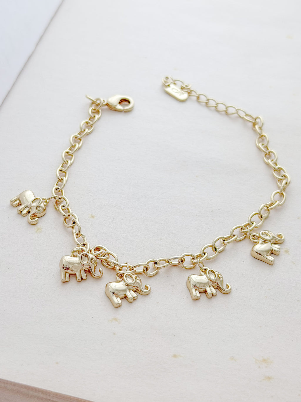 Pulsera Mini Elefantes Rodio