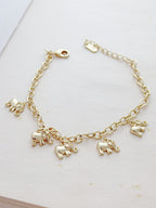 Pulsera Mini Elefantes Rodio