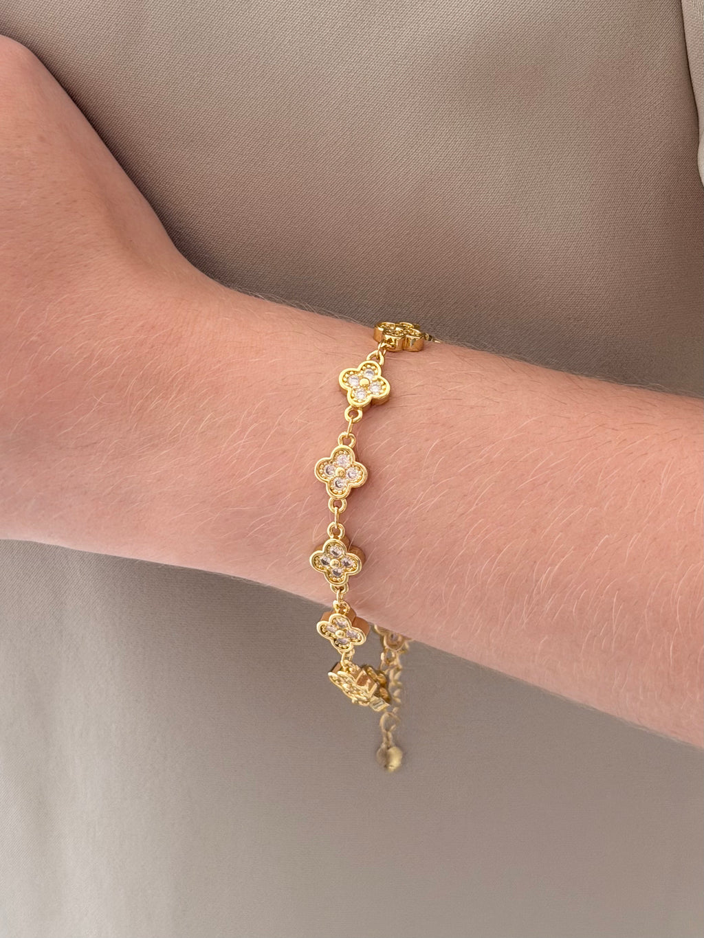 Pulsera Vcf Microzircones Rodio