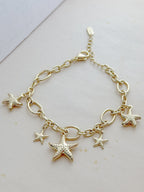 Pulsera Estrellitas De Mar Rodio