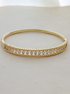 Pulsera Aro Mini Balines Zircon Rodio