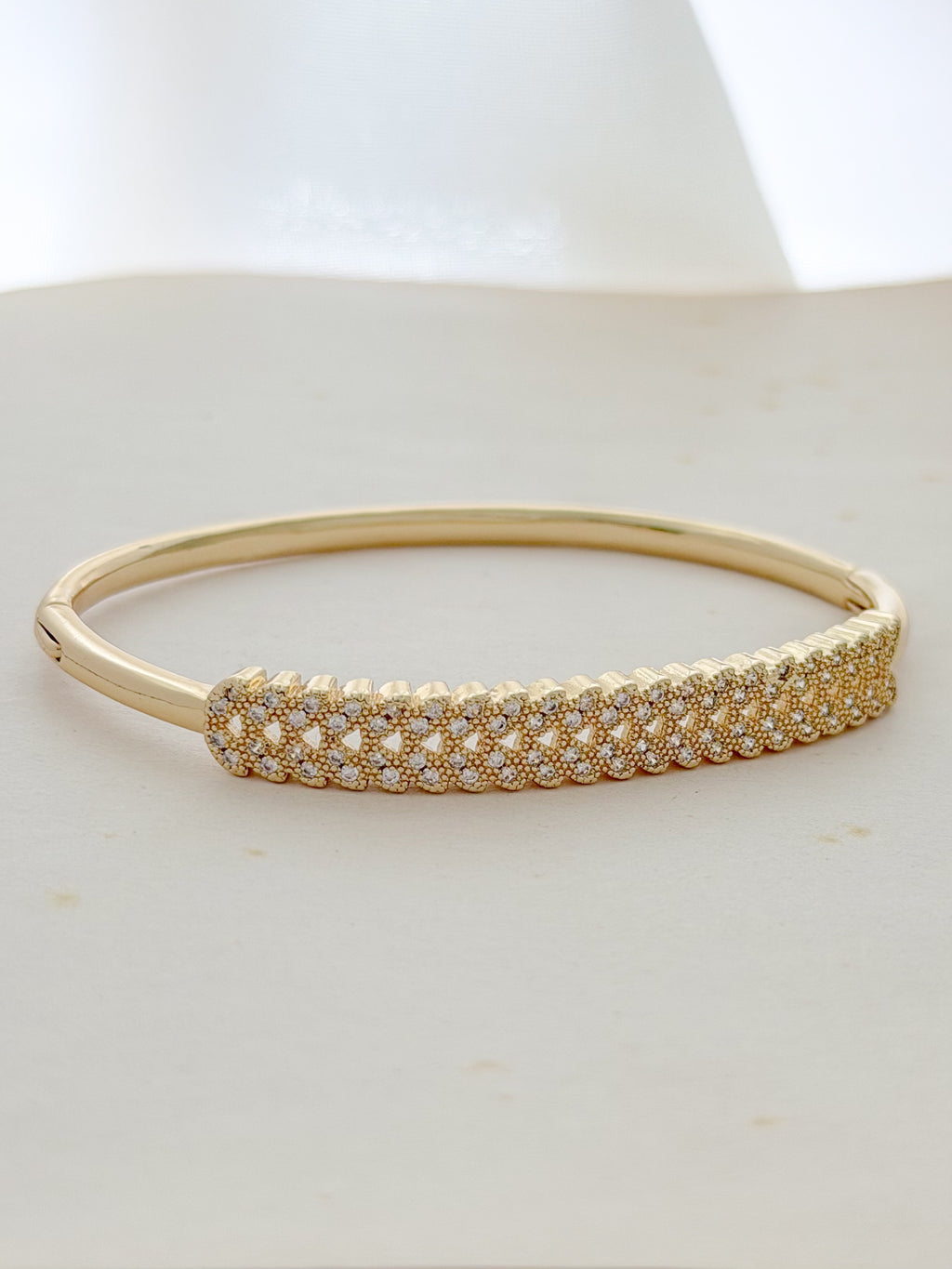Pulsera Aro Espiga Rodio