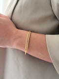 Pulsera Aro Espiga Rodio