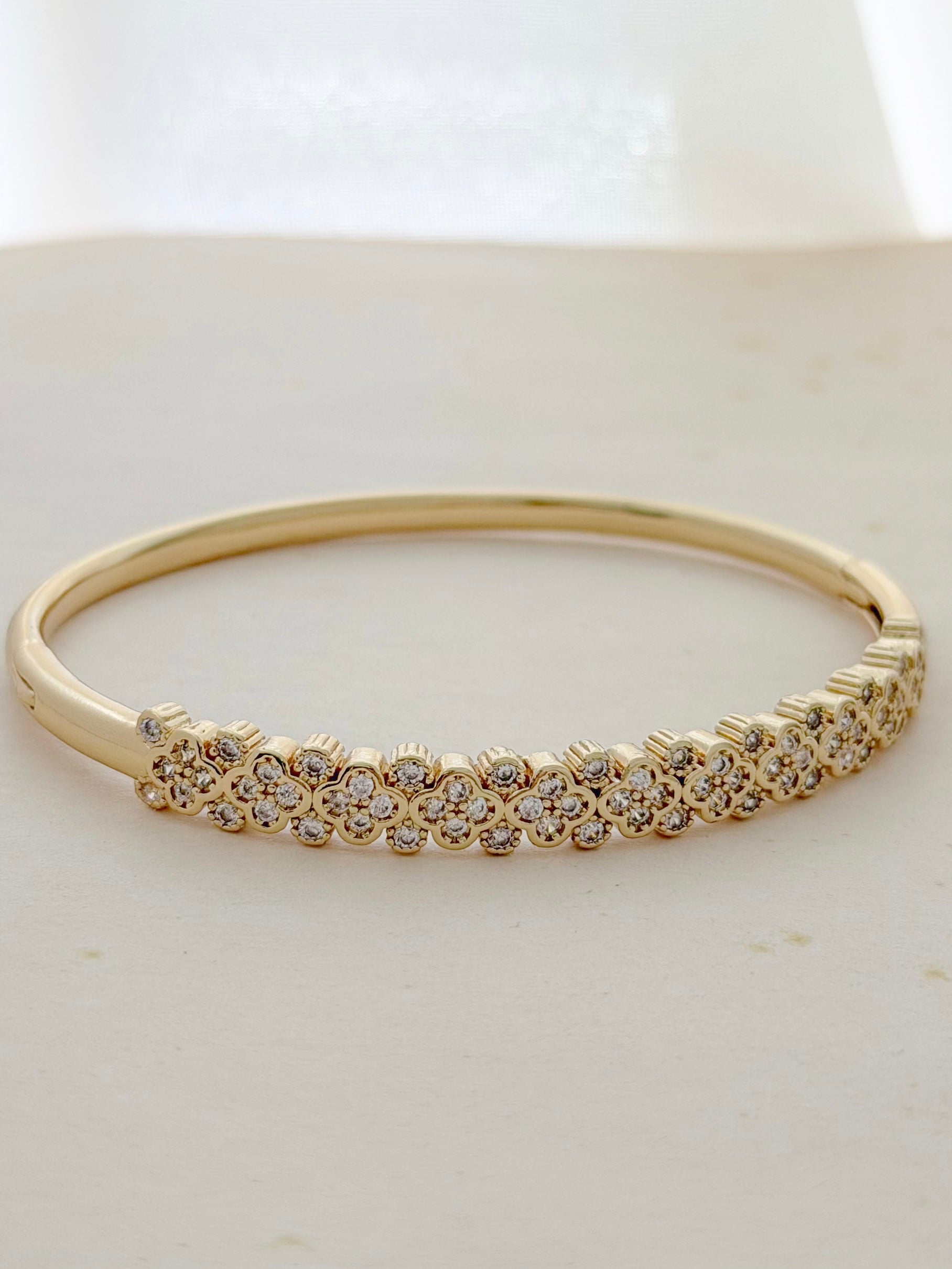 Pulsera Aro Vcf Microzircones Rodio