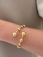 Pulsera Aro Nudo Zircon Baguette Rodio