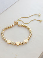Pulsera Balin Diamantado #6 Corazon Graduable Rodio