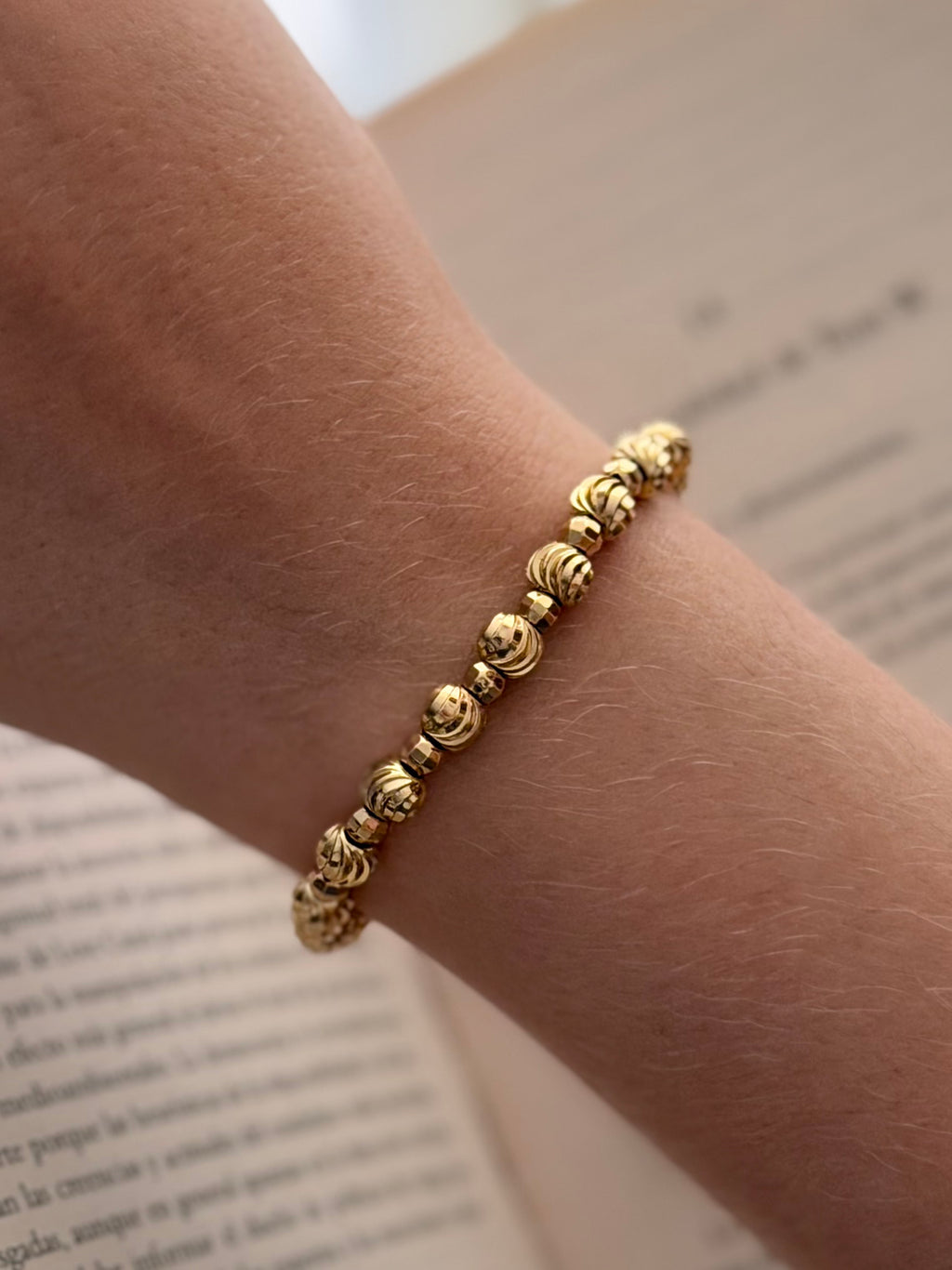 Pulsera Balin Diamantado Combinado Graduable Rodio