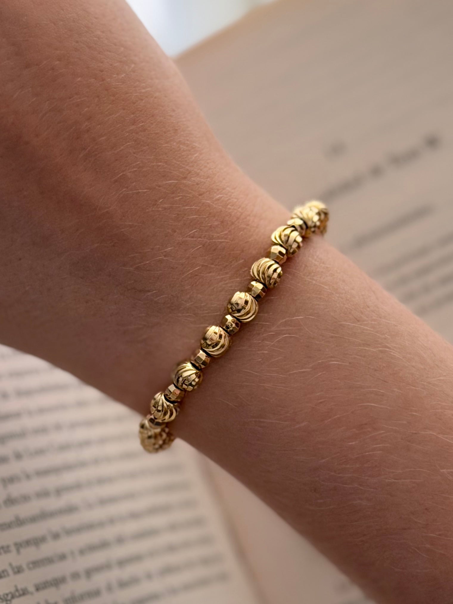 Pulsera Balin Diamantado Combinado Graduable Rodio