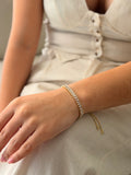Pulsera Baguette Graduable Cristal